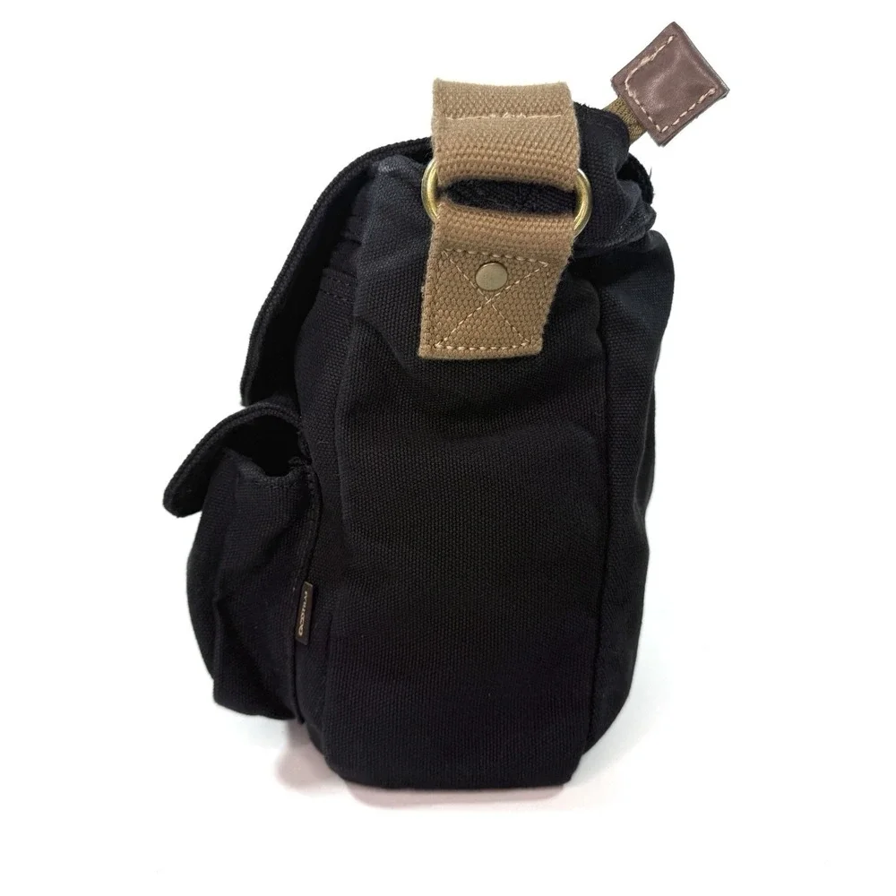 Gootium Canvas Messenger Bag Crossbody Black Multi Pocket‎ EDC Travel